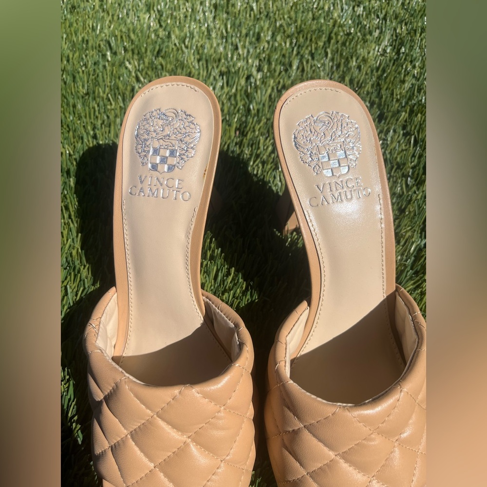Vince Camuto Reselm Heeled Sandal Dolce De Leche (Like New/Tags Removed)8 M Size - Picture 2 of 5